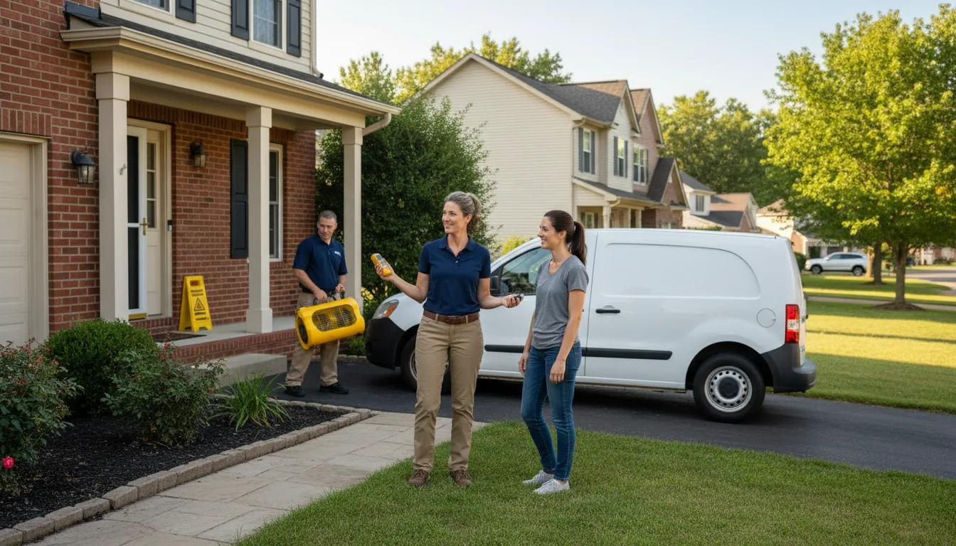 Residential water damage restoration in Portland, PA